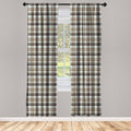 Plaid Semi-Sheer Rod Pocket Curtain Panels (Set of 2) East Urban Home Size per Panel: 28" x 63"