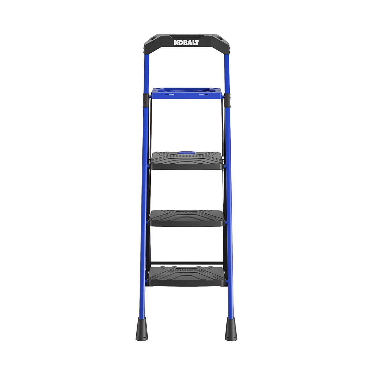 Kobalt 3-Step 300-lb Capacity Black Steel Foldable Step Stool
