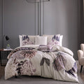 Bebejan Bloom 5 Piece Comforter Set, King, Purple, 100% Cotton, Reversible