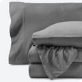 Bare Home Fleece Sheet Set, King - Gray
