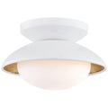 Mitzi Cadence 1 Light Semi Flush White/Gold Leaf / Small