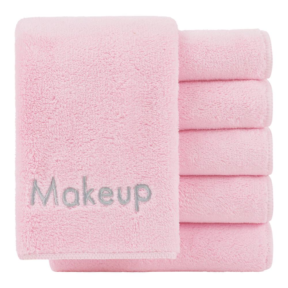 Soft Coral Fleece Microfiber Makeup Remover Cloths (6 Pack) - 13 x 13 in. - Pink