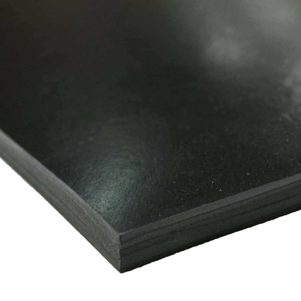 Rubber-Cal EPDM Rubber Sheet - Black - 1/4 in. Thick x 12 in. Width x 12 in. Length - 60A Durometer