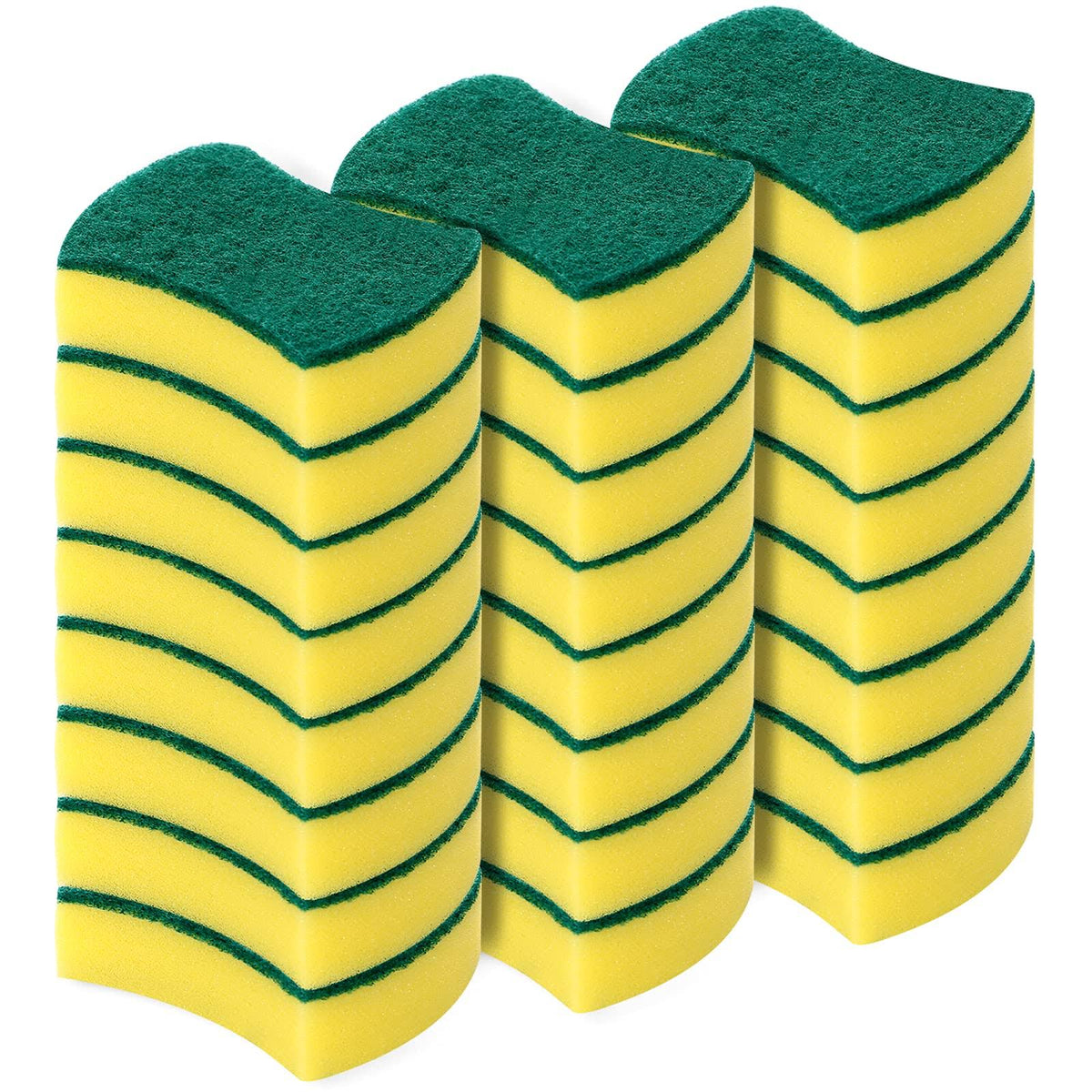 MAVGV Kitchen Cleaning Sponges 24 Pack Eco Non-Scratch for Dish Scrub Sponges