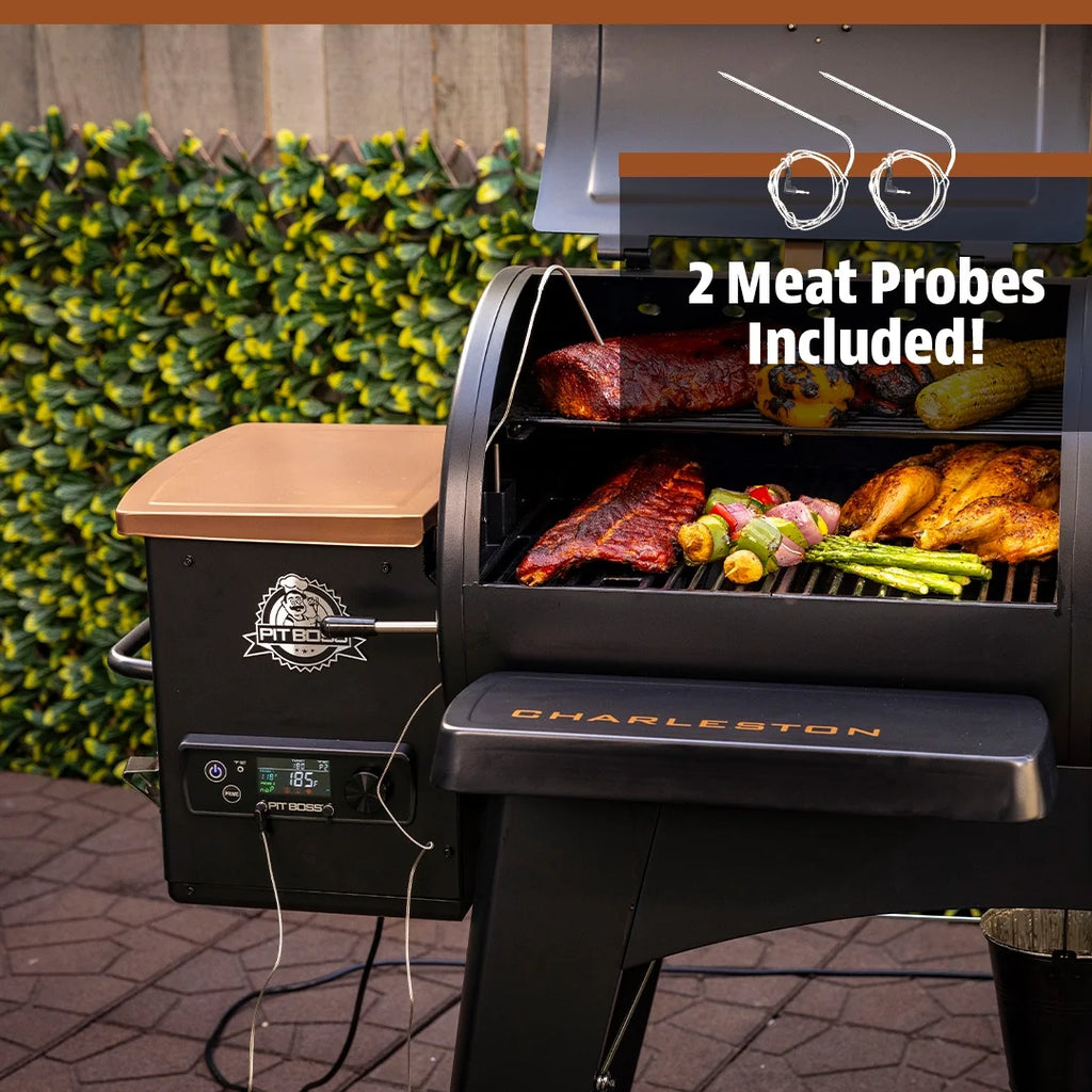 Pit Boss Charleston 1000 Sq in Pellet Grill/Gas Griddle Combo - Onyx Series