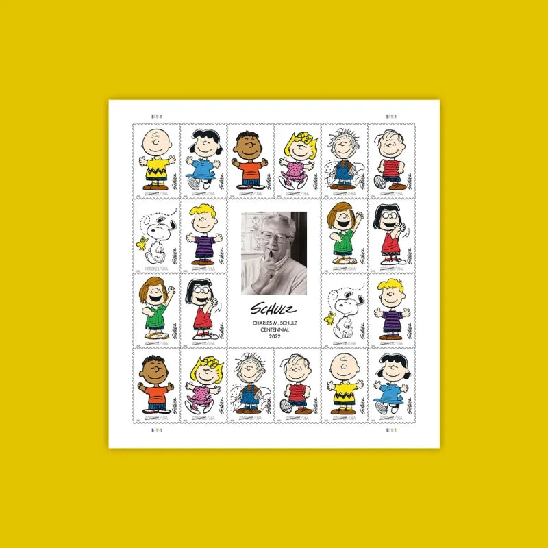 Forever Stamps 2022 Charles M. Schulz – Peanuts Cartoon Characters. First-Class Postage