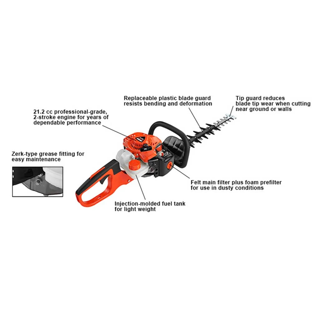 Echo HC - 2020AA 20" 21.2 Cc 2 - Stroke Gas Powered Hedge Trimmer, Double - Sided Blades