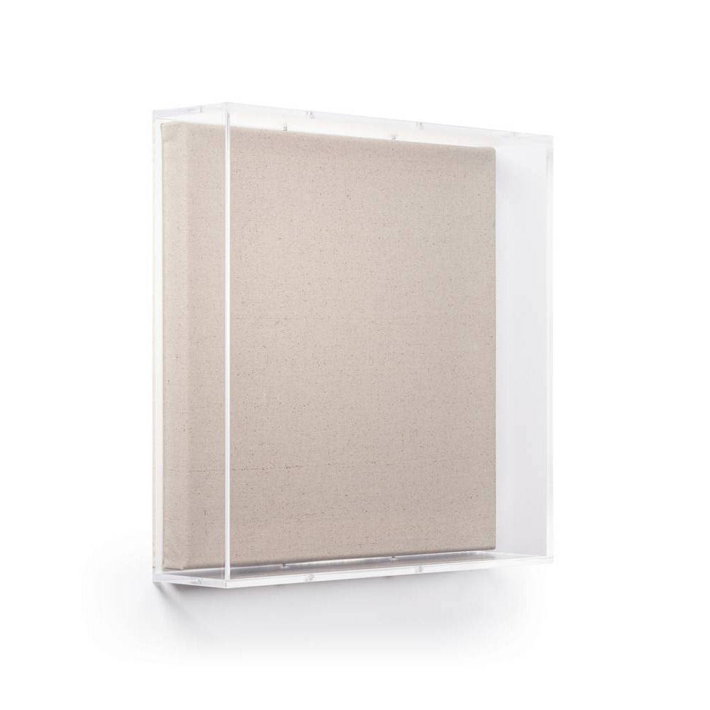 12" x 12" x 3" Modern Acrylic Shadowbox with Linen Canvas - UV Grade by Wexel Art