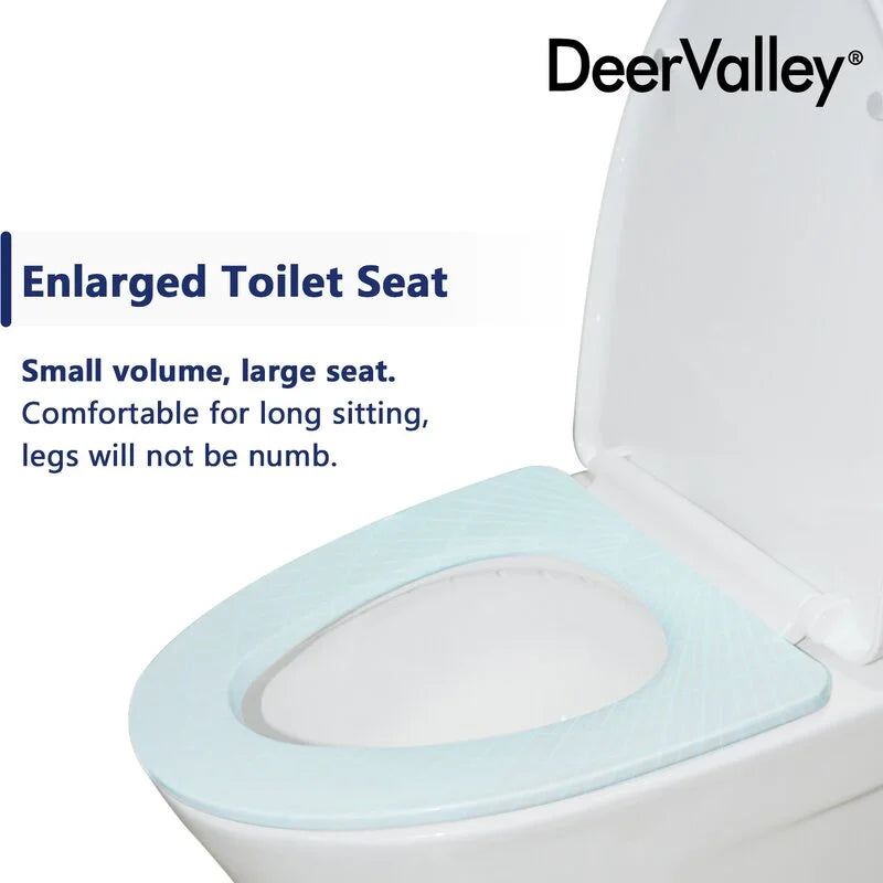 Deervalley Symmetry DV - 1F52807 One Piece Toilets 1.28 GPF Single Flush Elongated Toilet, Ceramic Compact Toilet in White