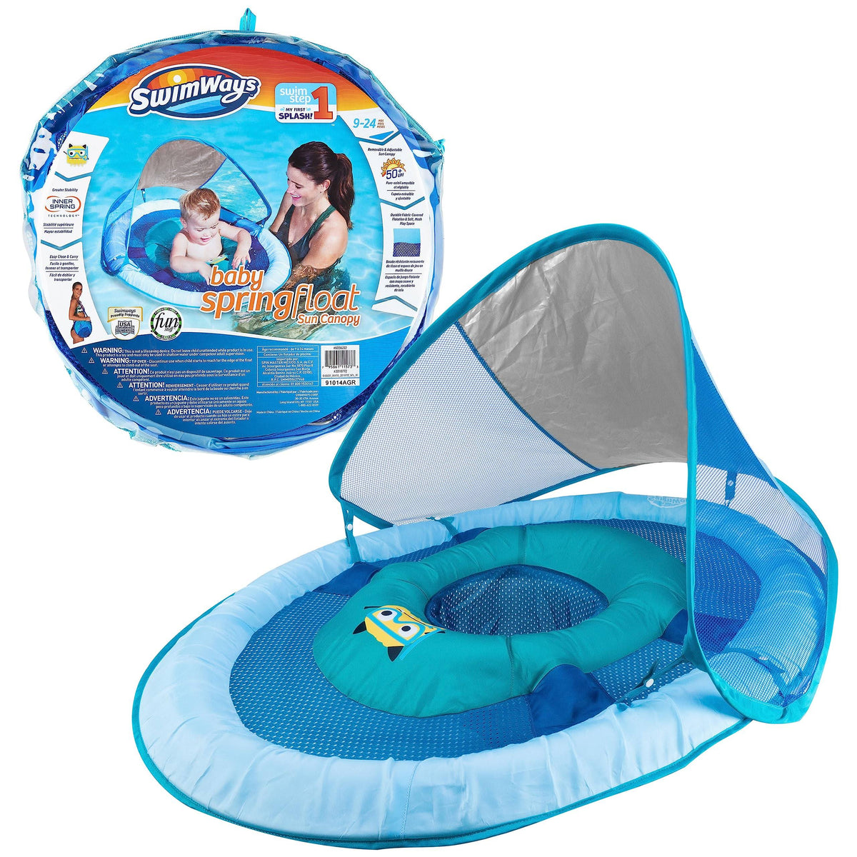 Swimways Baby Spring Float Sun Canopy - Blue