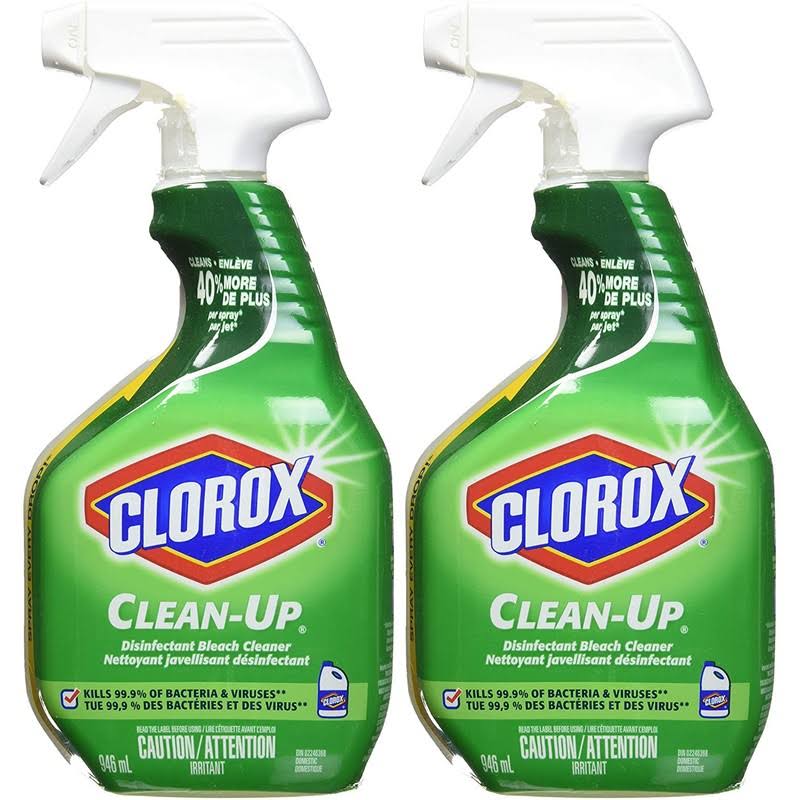 Clorox Clean-Up Cleaner Spray with Bleach, 32 fl. oz. Pack of 2