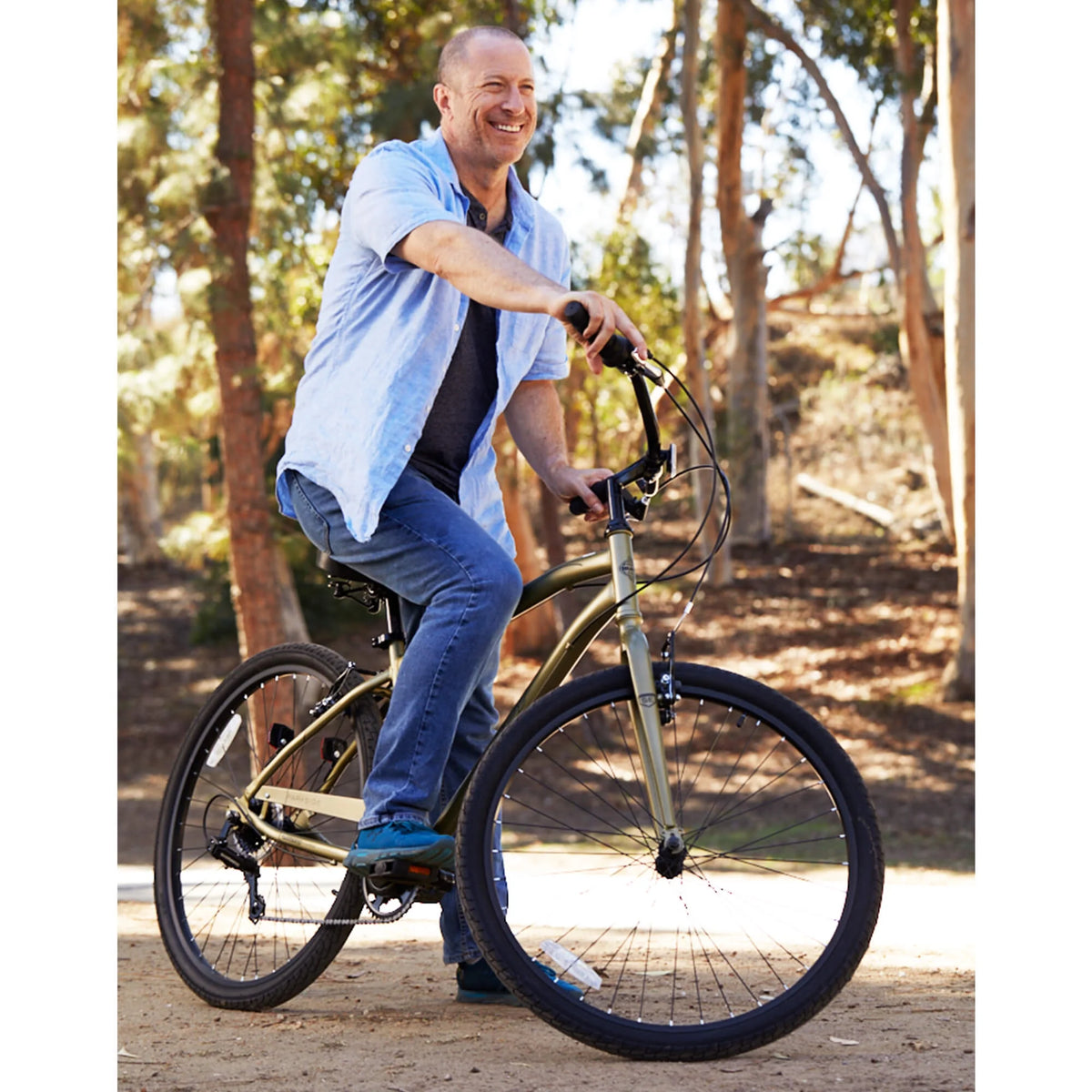 27.5" Parkside SE Men'S Comfort Bike with Perfect Fit Frame, Green Sage