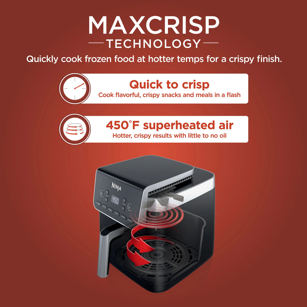 Ninja Air Fryer Pro XL 6 - in - 1 with 6.5 QT Capacity, Max Crisp, Air Fry, Air Roast, Bake, Reheat, Dehydrate