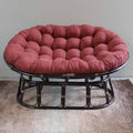 Papasan Premium Indoor Lounge Chair Cushion Bay Isle Home Fabric Red Wine