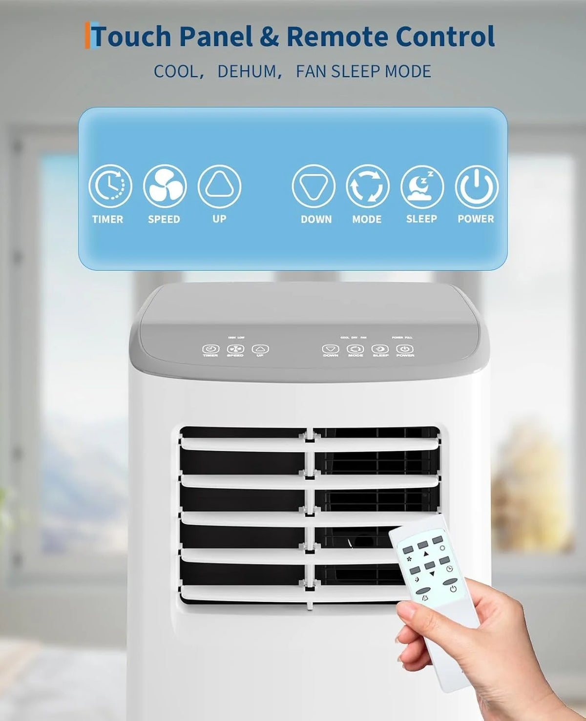 Eastvita 8, 000 Btus Portable Air Conditioner, Room Air Conditioner, 3 - in - 1 Cooling AC Portable Air Conditioner with Fan & Dehumidifier, Standing AC, Ventless Floor AC