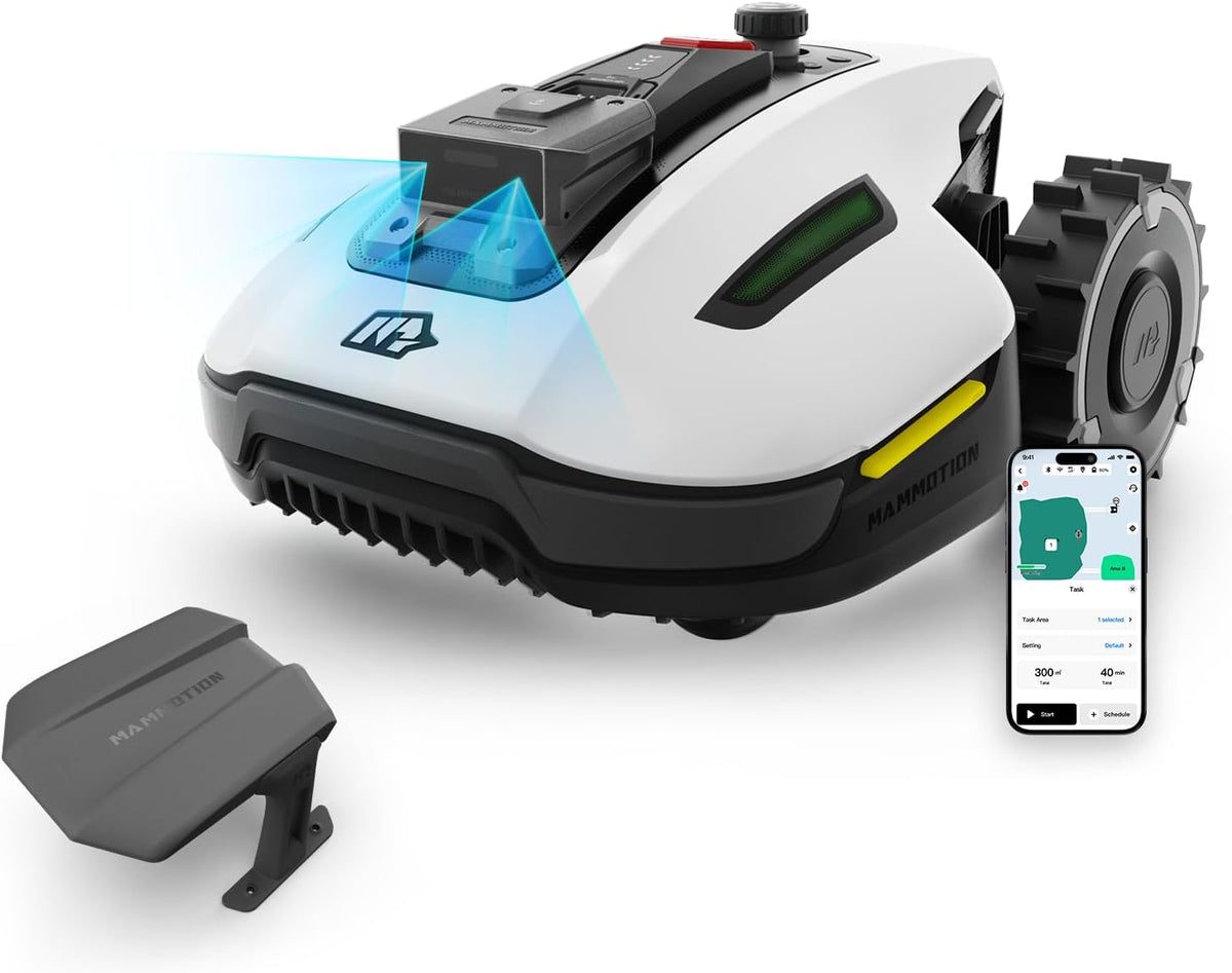 MAMMOTION YUKA Mini 500 Robotic Lawnmower, No Boundary Cable, 4G, Auto Mapping, 500m², 50% Incline