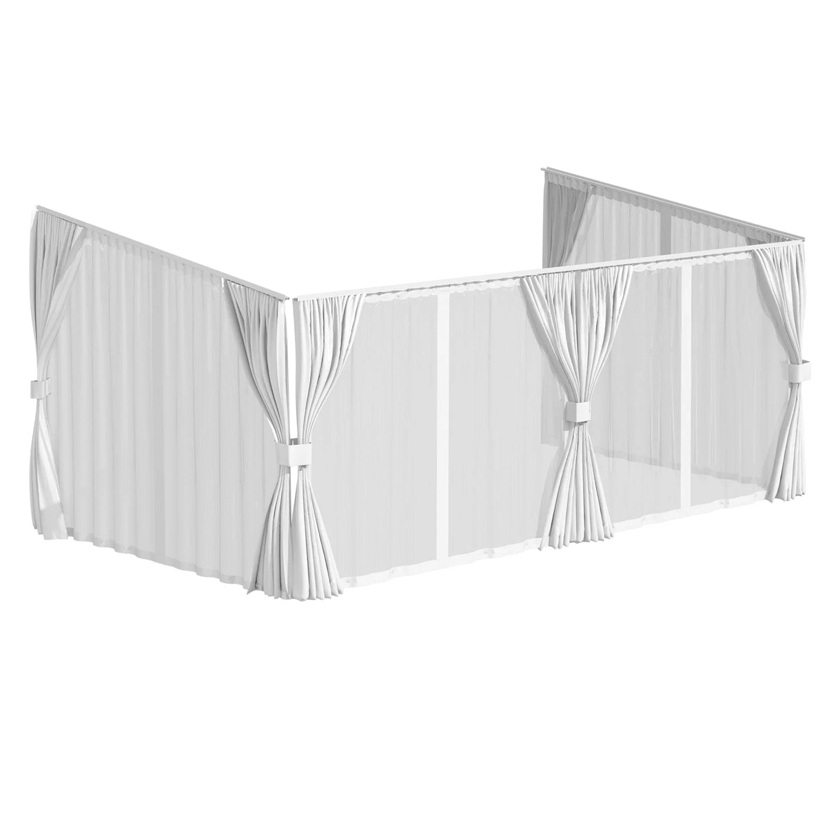 AECOJOY Outdoor Gazebo Privacy Curtains & Mosquito Netting with Zipper, Replacement Universal 4-Panel Sidewalls
