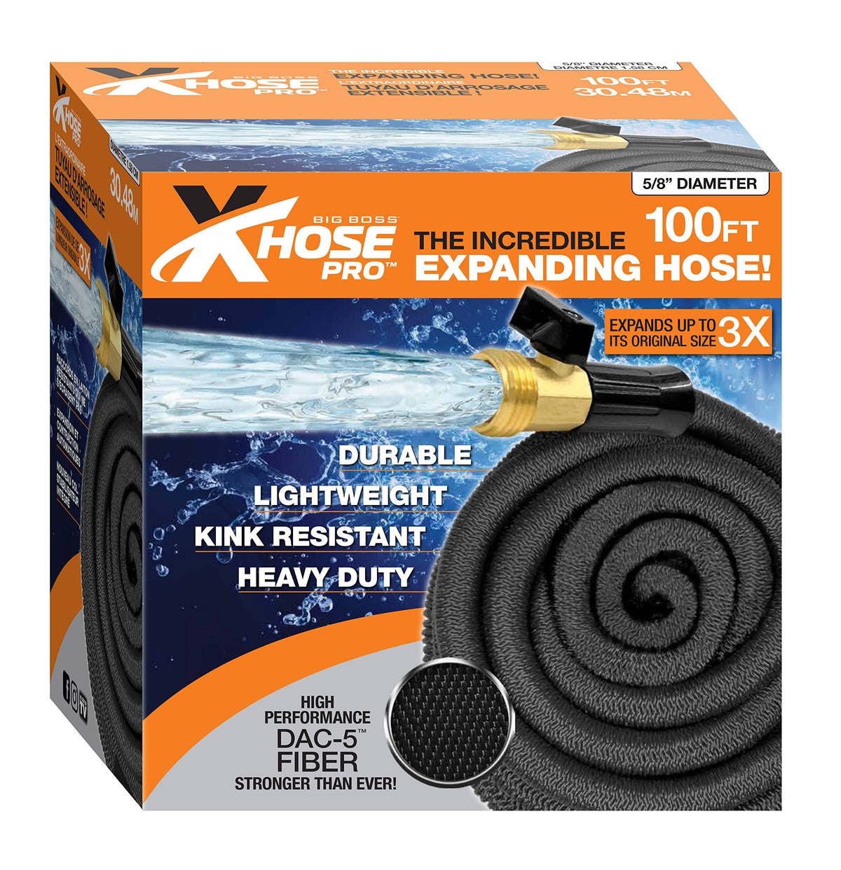 Big Boss X Hose Pro Hose, Dac-5 Fiber, 50 Feet