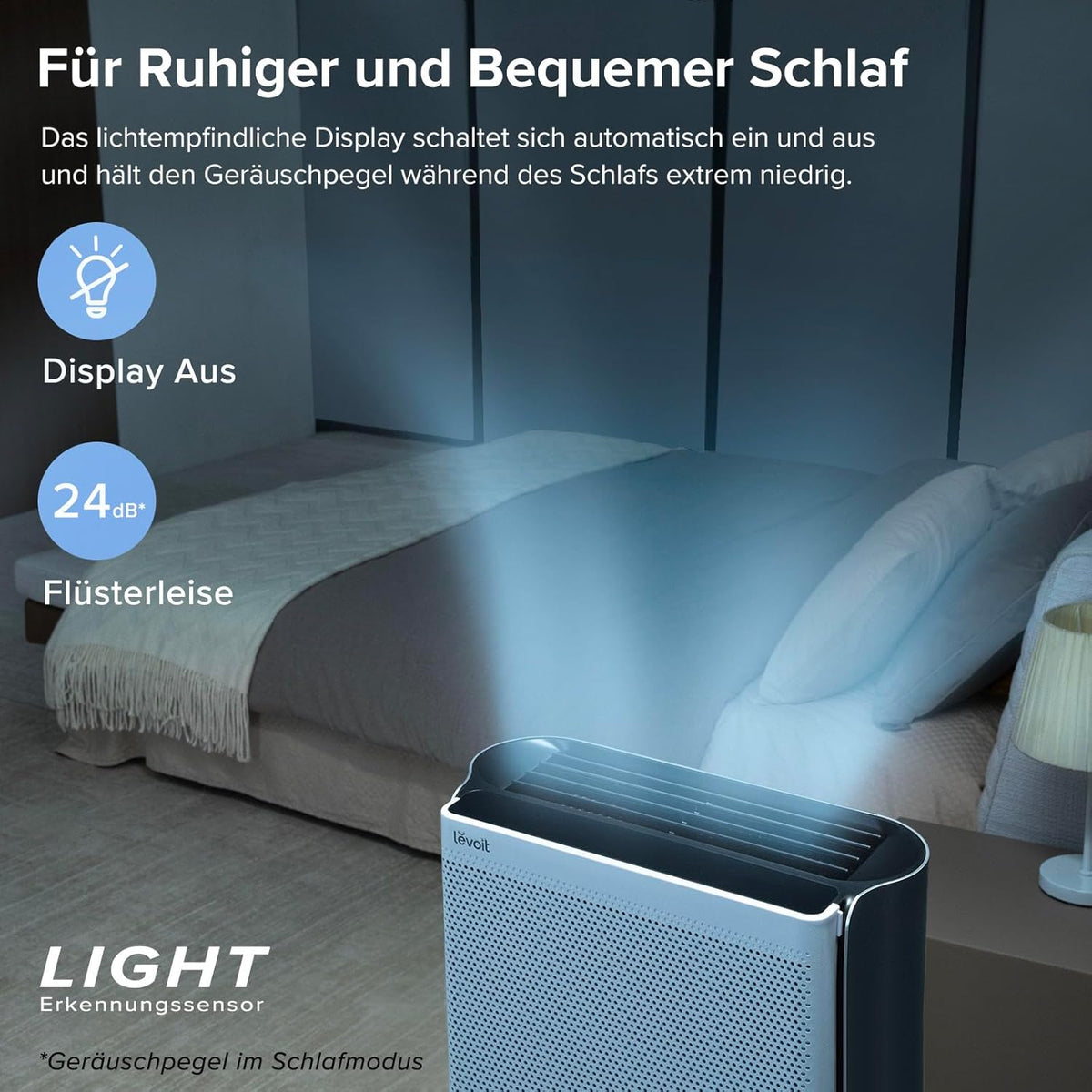 LEVOIT EverestAir Luftreiniger: Große Räume, Allergiker, Smart WiFi, Alexa, Leise 26dB