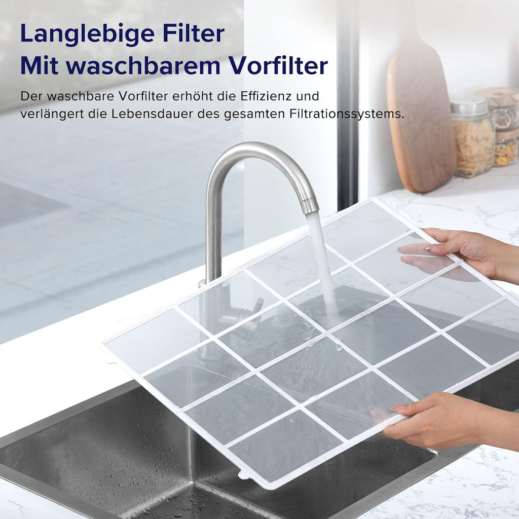 LEVOIT EverestAir Luftreiniger: Große Räume, Allergiker, Smart WiFi, Alexa, Leise 26dB