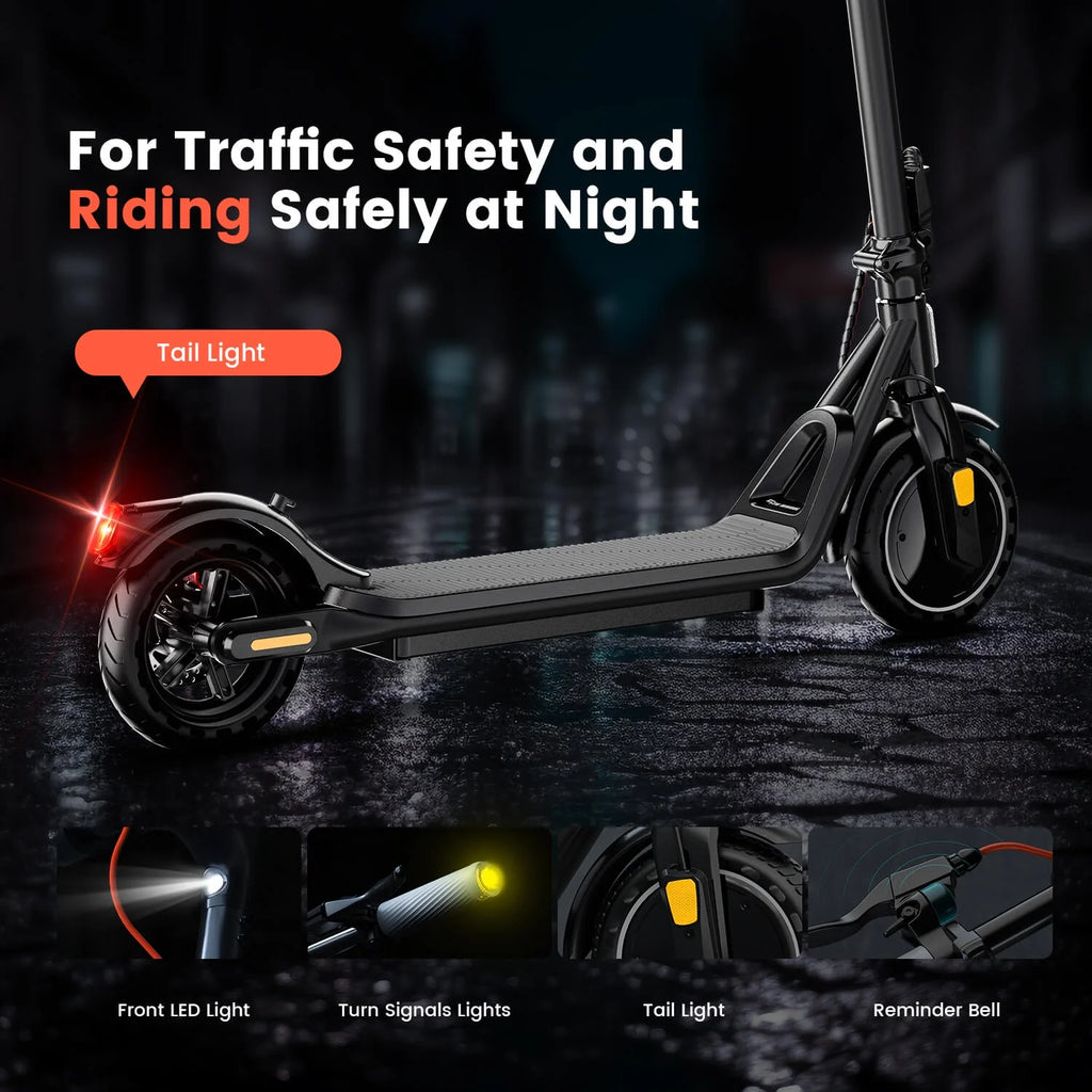 5TH WHEEL W16S 300W Electric Scooter with Turn Signal, 8.5" Solid Tires, 18mph & 12miles Range, Folding Commuting E - Scooter for Adults with APP Control