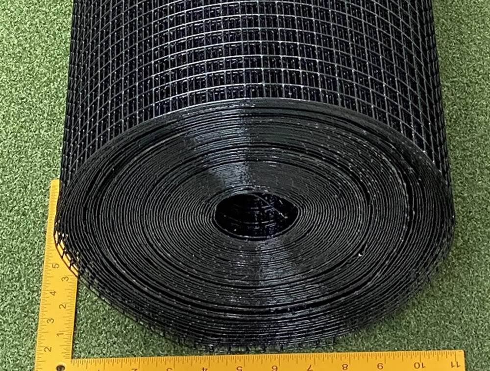 Critterfence 5x100 1-2 5 x 100 ft. Black Steel Square Grid 0.5 in. Welded Wire Fence