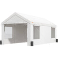 VEVOR Carport, Heavy Duty 10x20ft Car Canopy, Outdoor Garage Shelter with Removable Sidewalls, Roll-Up Ventilated Windows & Doors, UV Resistant