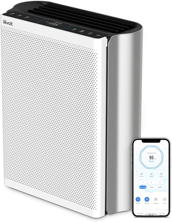 LEVOIT EverestAir Luftreiniger: Große Räume, Allergiker, Smart WiFi, Alexa, Leise 26dB