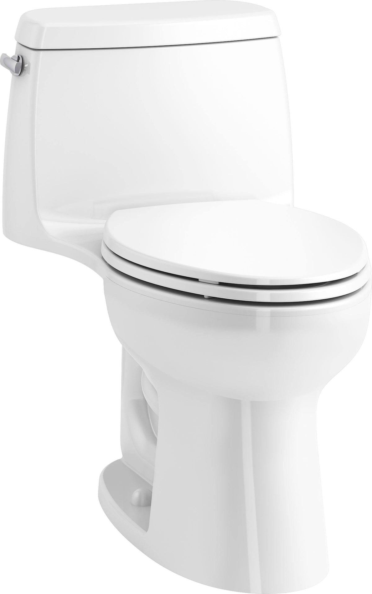 Kohler K-30811-0 White Santa Rosa One-Piece Compact Elongated 1.6 GPF Toilet with Revolution 360 Swirl Flushing Technology