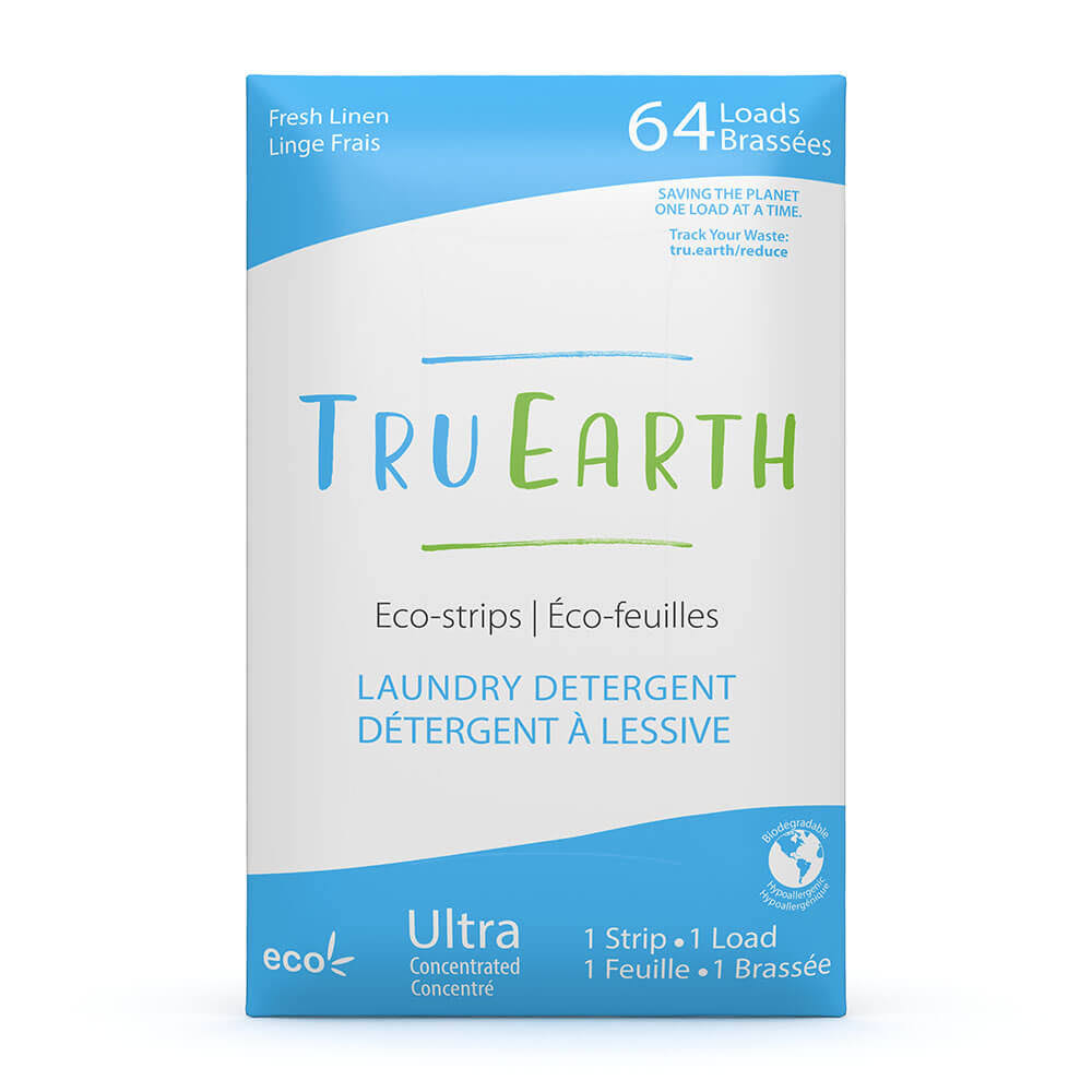 Tru Earth Laundry Detergent Strips Fresh Linen - 64 Loads