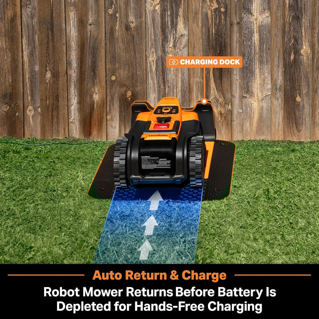 LawnMaster VBRM18AMID4R Mähroboter 800 m², ohne Kabel, WiFi & App