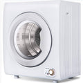 Merax Compact Laundry, Electric Portable Clothes Dryer with Stainless Steel Tub, Panel Downside Easy Control with 4 Automatic Drying Mode, White