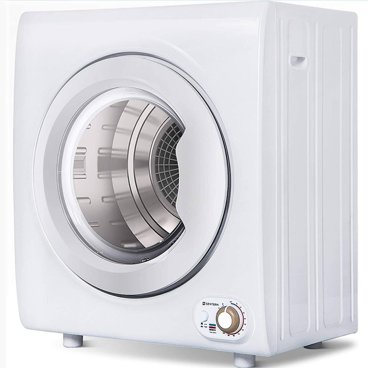 Merax Compact Laundry, Electric Portable Clothes Dryer with Stainless Steel Tub, Panel Downside Easy Control with 4 Automatic Drying Mode, White