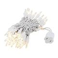 Novelty Lights 50 Light Clear Christmas Mini Light Set White Wire 11'