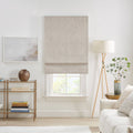 Eclipse Drew Blackout Textured Solid Cordless Roman Shade, 64" x 35" - Linen
