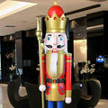 CDL 6ft Tall Life-Size Large/Giant Red Christmas Wooden Nutcracker King Figures on Stand Holds Golden Scepter for Indoor Outdoor Xmas/Event