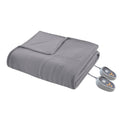 Beautyrest - Electric Micro Fleece Heated Blanket - Full - Grey