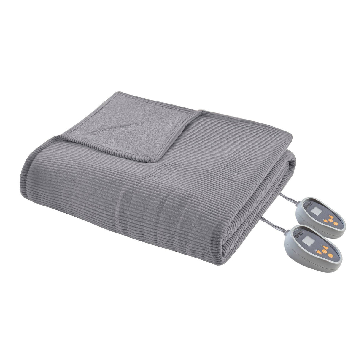Beautyrest - Electric Micro Fleece Heated Blanket - Full - Grey