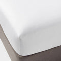 Full Cotton Blend Sateen Fitted Sheet White - Room Essentials
