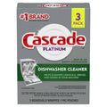 Cascade Platinum Dishwasher Cleaner, Platinum, 3 Pack - 3 - 1 pac pouches
