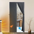 Mpmedo Magnetic Thermal Insulated Door Curtainupgraded-fabric Durable Doorway Curtainstemporary Door Insulation Cover Keep Warm Winter&Cool Summer