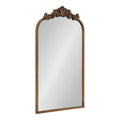 Kate and Laurel Arendahl Traditional Arch Mirror, 19 inch x 30.75 inch , Gold, Baroque Inspired Wall Decor