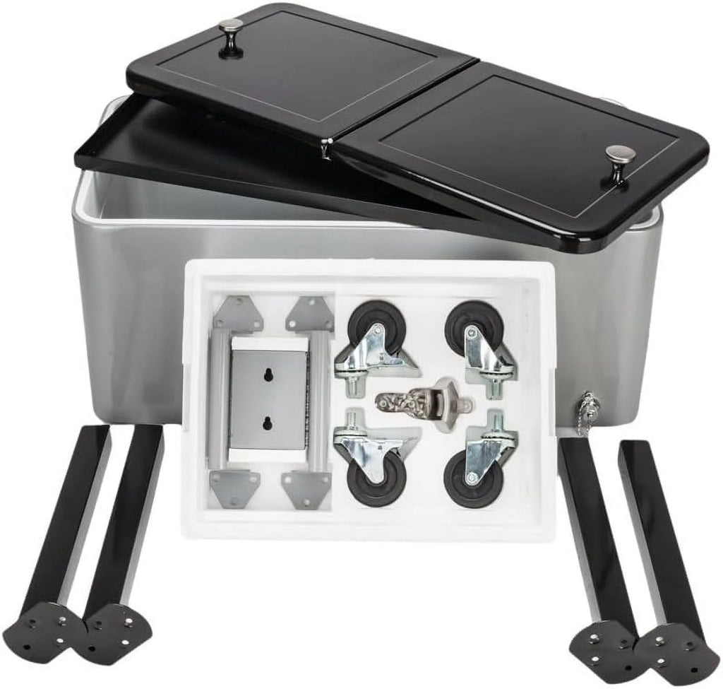 HEYWU 80 Quart Ice Chest Water Cooler with Bottle Opener, Milk White