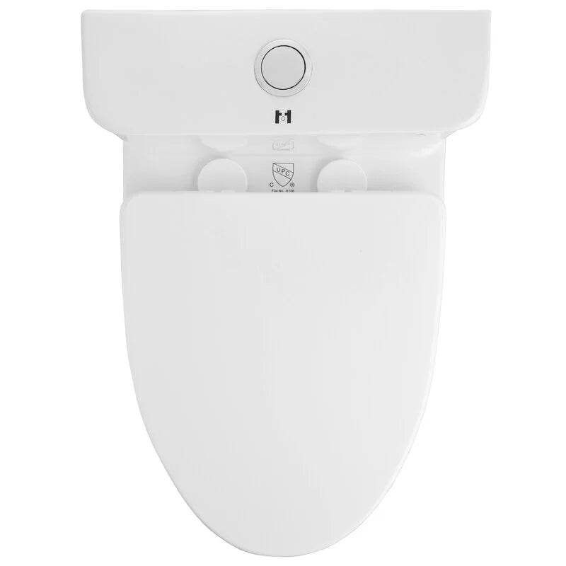 Deervalley Symmetry DV - 1F52807 One Piece Toilets 1.28 GPF Single Flush Elongated Toilet, Ceramic Compact Toilet in White