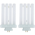 Sunlite Series FML27/65K/2PK Fluorescent 27W 6500K Daylight Quad Tube FML CFL Plugin Light Bulbs, 4-Pin GX10Q-4 Base, 2 Pack, 6500K-Daylight
