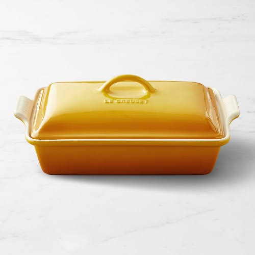 Le Creuset Heritage Rectangular Casserole | Stoneware Nectar, 4 qt.