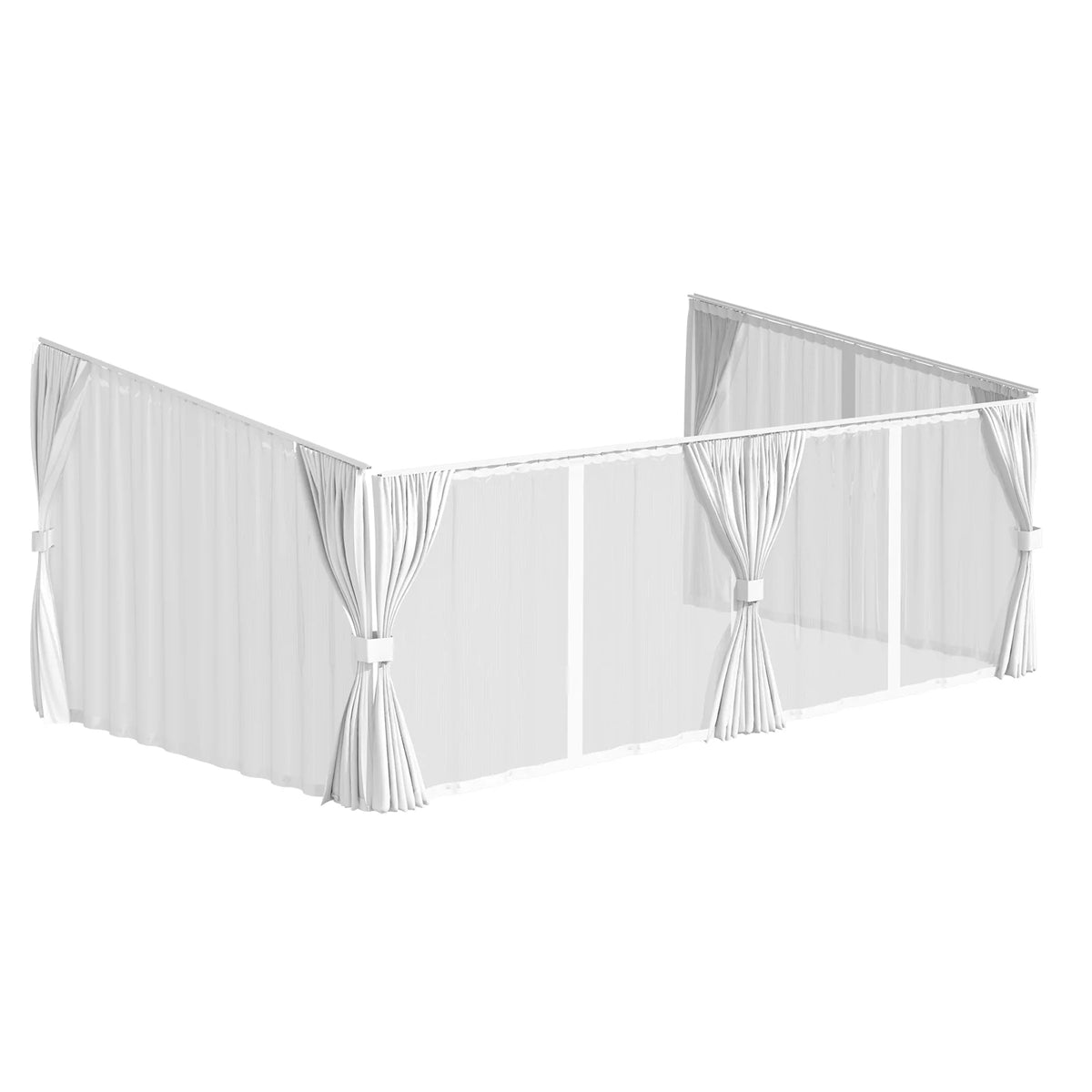 AECOJOY Outdoor Gazebo Privacy Curtains & Mosquito Netting with Zipper, Replacement Universal 4-Panel Sidewalls