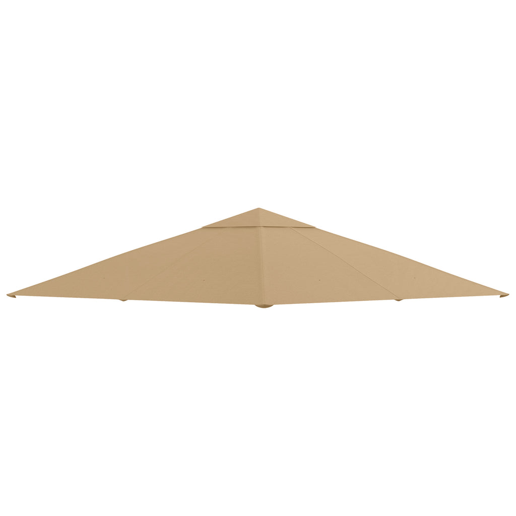 Outsunny Ersatzdach für Gartenpavillon, Polyester, 2,98 x 2,95 m, Beige