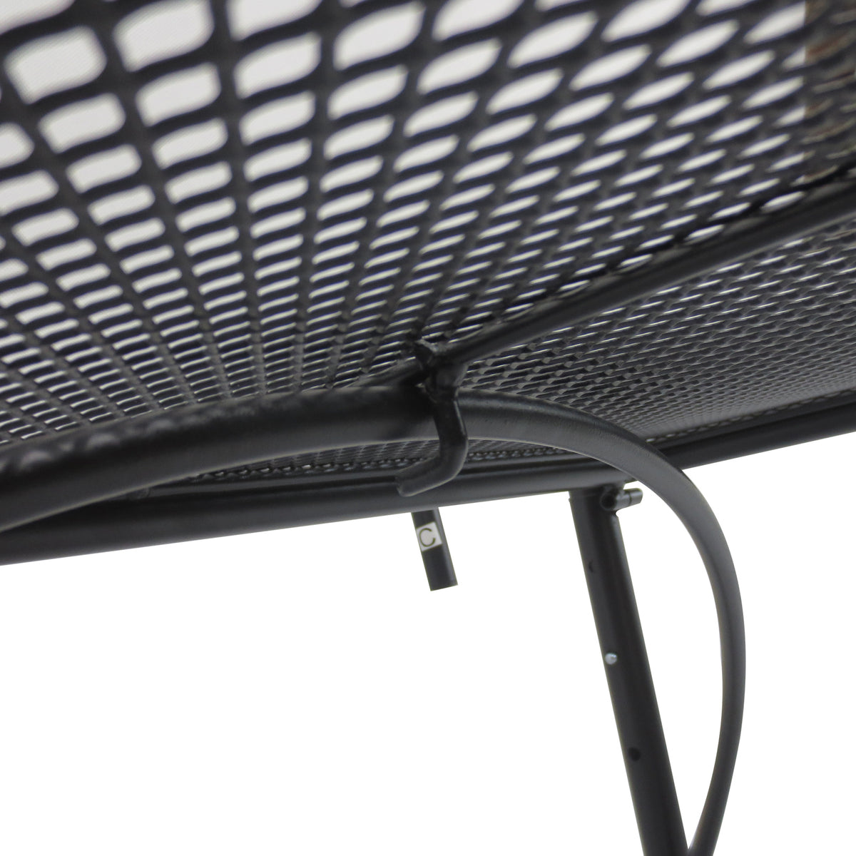 Outsunny Balkonhängetisch Gartentisch höhenverstellbar viereckig Terrasse Metall Schwarz L60 x B56,5 x H45 cm
