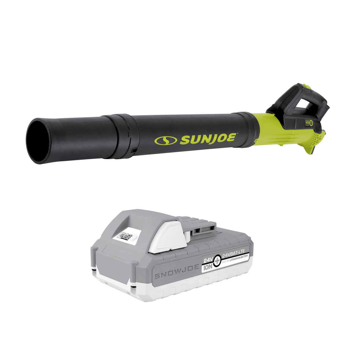 Sun Joe 24V-TB-LTE Cordless Compact Turbine Jet Blower 24-Volt 2.0-Ah
